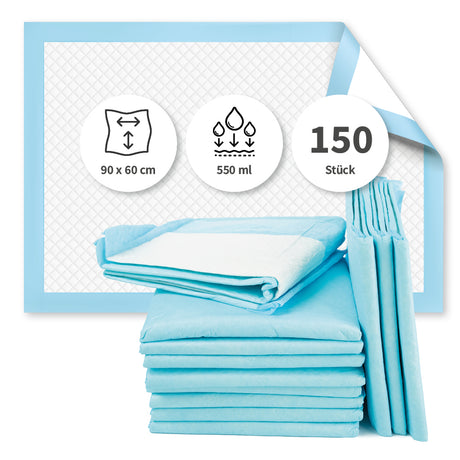 Bettunterlagen | PP/Recyclingpapier/PE - weiß-blau