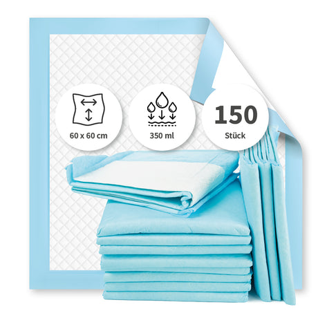 Bettunterlagen | PP/Recyclingpapier/PE - weiß-blau