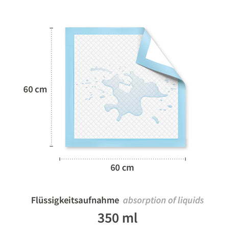 Bettunterlagen | PP/Recyclingpapier/PE - weiß-blau