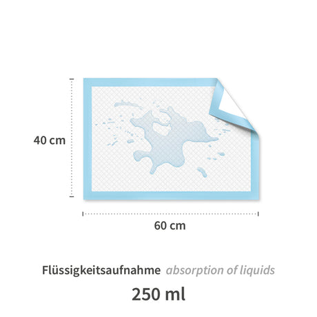 Bettunterlagen | PP/Recyclingpapier/PE - weiß-blau