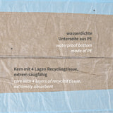 Bettunterlagen, 6-lagig | PP/Recyclingzellstoff/PE - braun-blau