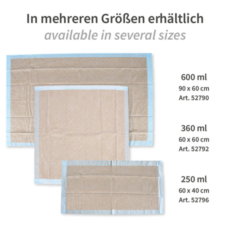 Bettunterlagen, 6-lagig | PP/Recyclingzellstoff/PE - braun-blau