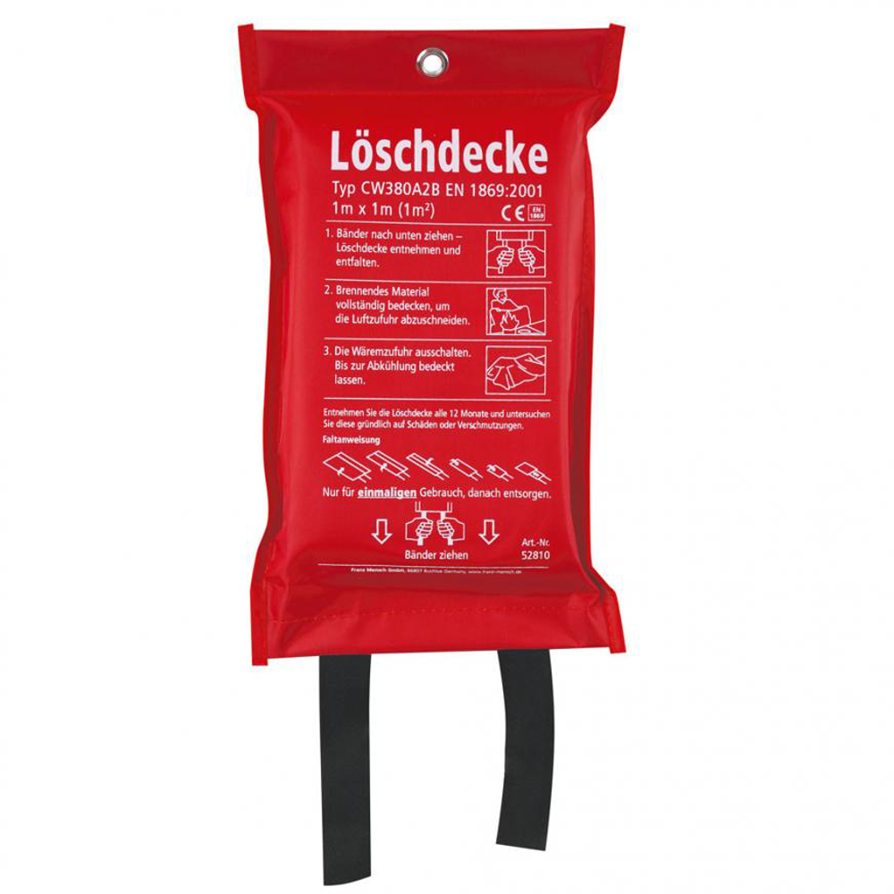 Löschdecke "Fire Protect" | 1 x 1 m - weiß