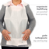 Lätzchen Light, mit Kopföffnung | Papier, PE-Beschichtung - weiß