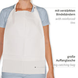 Lätzchen, mit Kopföffnung | Papier, PE-Beschichtung - weiß