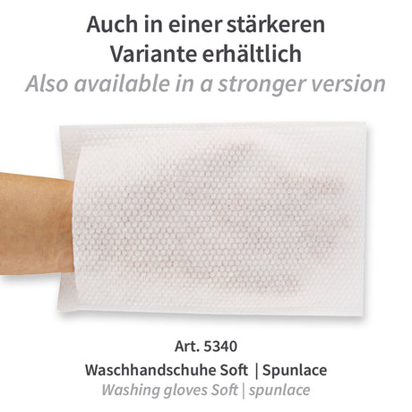 Waschhandschuhe Light | Spunlace - weiß