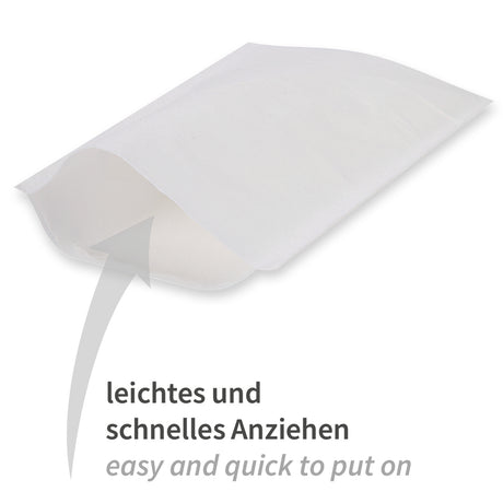 Walking Waschhandschuhe | Spunlace, PE-Beschichtung - weiß