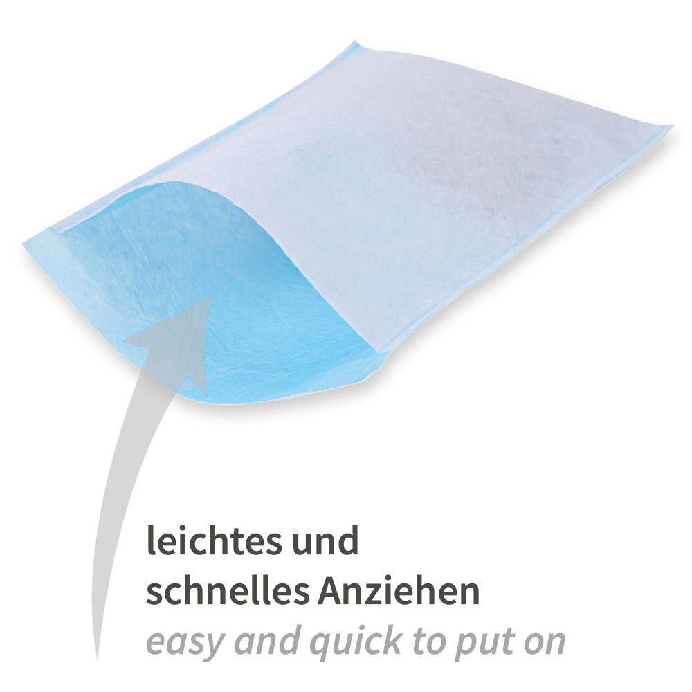 Waschhandschuhe | Molton, PE-Beschichtung - hellblau
