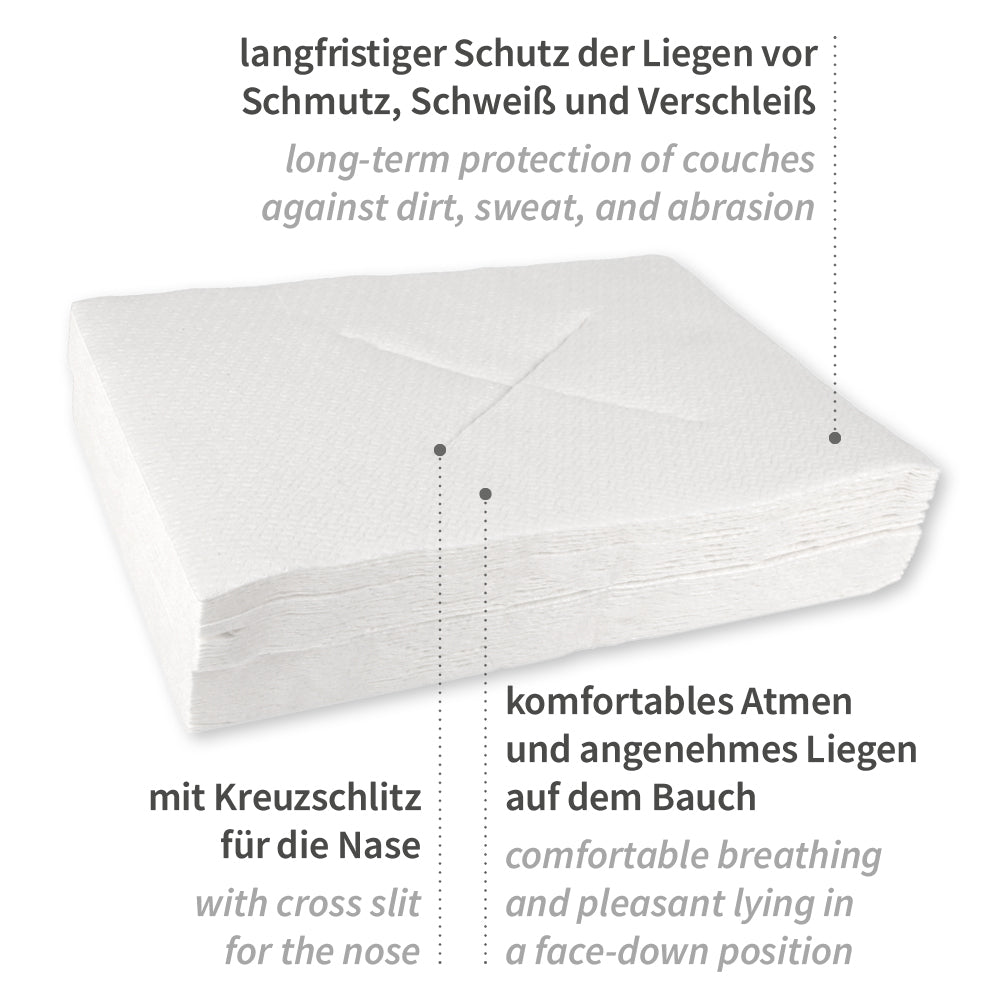 Einweg-Nasenschlitztücher | Airlaid-Material - weiß