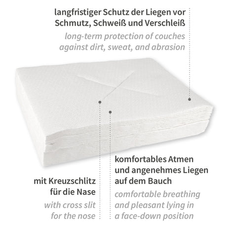 Einweg-Nasenschlitztücher | Airlaid-Material - weiß