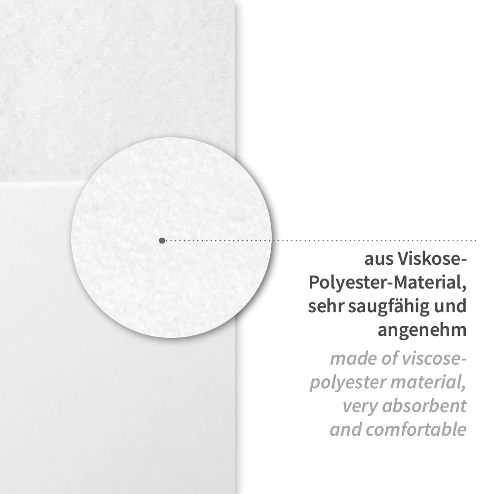 Einweg-Nasenschlitztücher | Viskose/Polyester - weiß