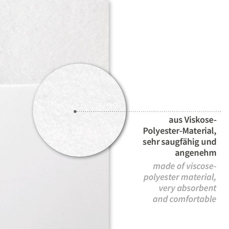 Einweg-Nasenschlitztücher | Viskose/Polyester - weiß