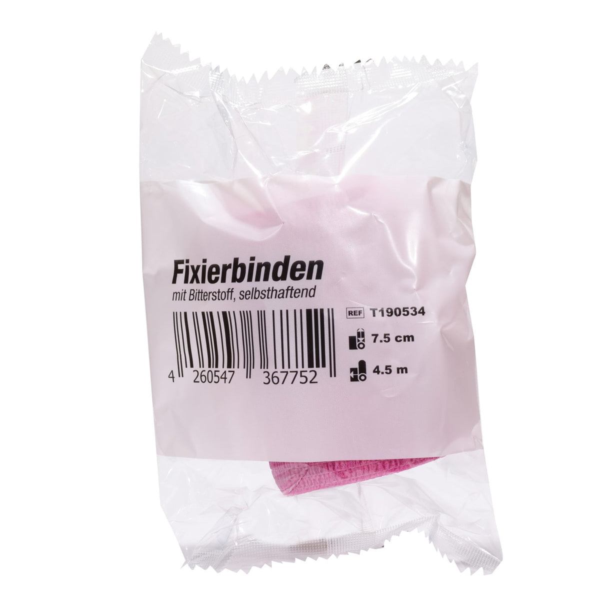 Selbsthaftende Fixierbinden mit Bitterstoff