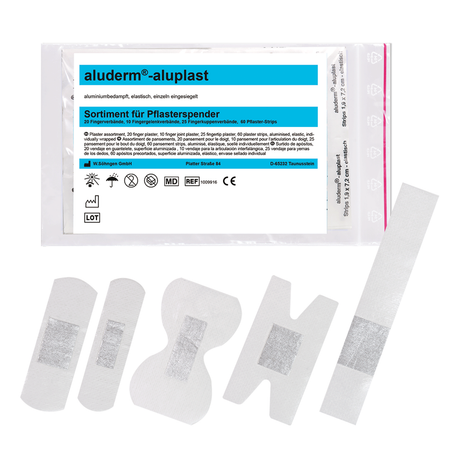 Nachfüllset für aluderm®-aluplast Pflasterspender