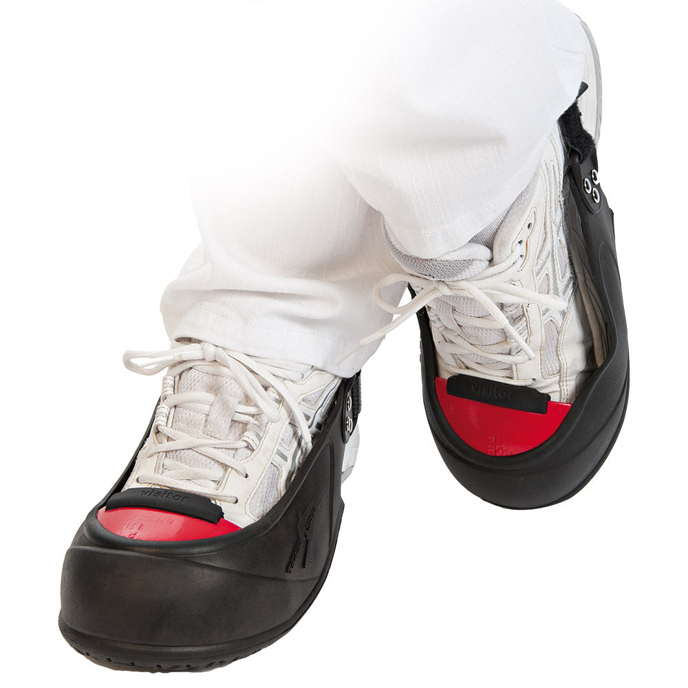 Sicherheitsüberschuhe | mit Zehenschutzkappe - schwarz-rot