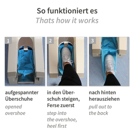 Überschuhspender Hygomat Classic Clipless - weiß