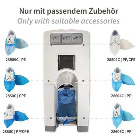 Überschuhspender Hygomat Classic Clipless - weiß