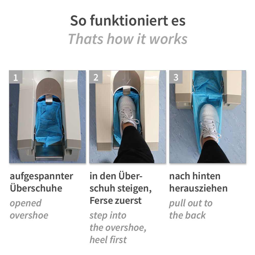 Überschuhspender Hygomat Comfort Plus Clipless - weiß