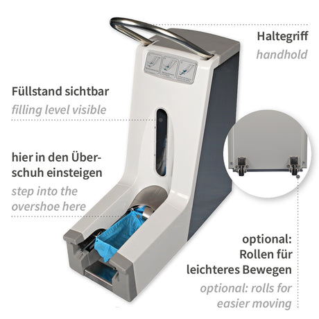 Überschuhspender Hygomat Comfort Plus Clipless - weiß