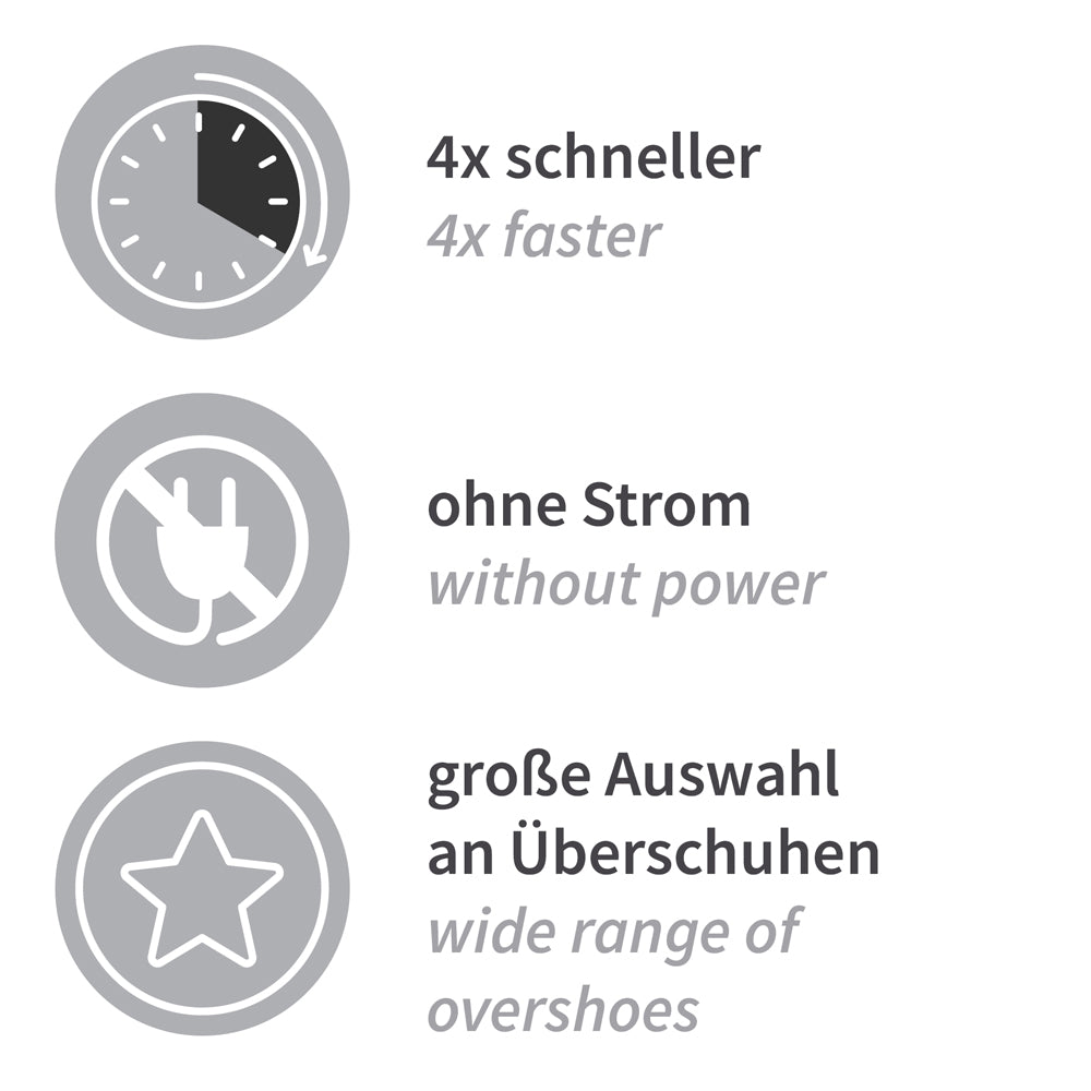 Überschuhspender Hygomat Comfort - weiß-grau