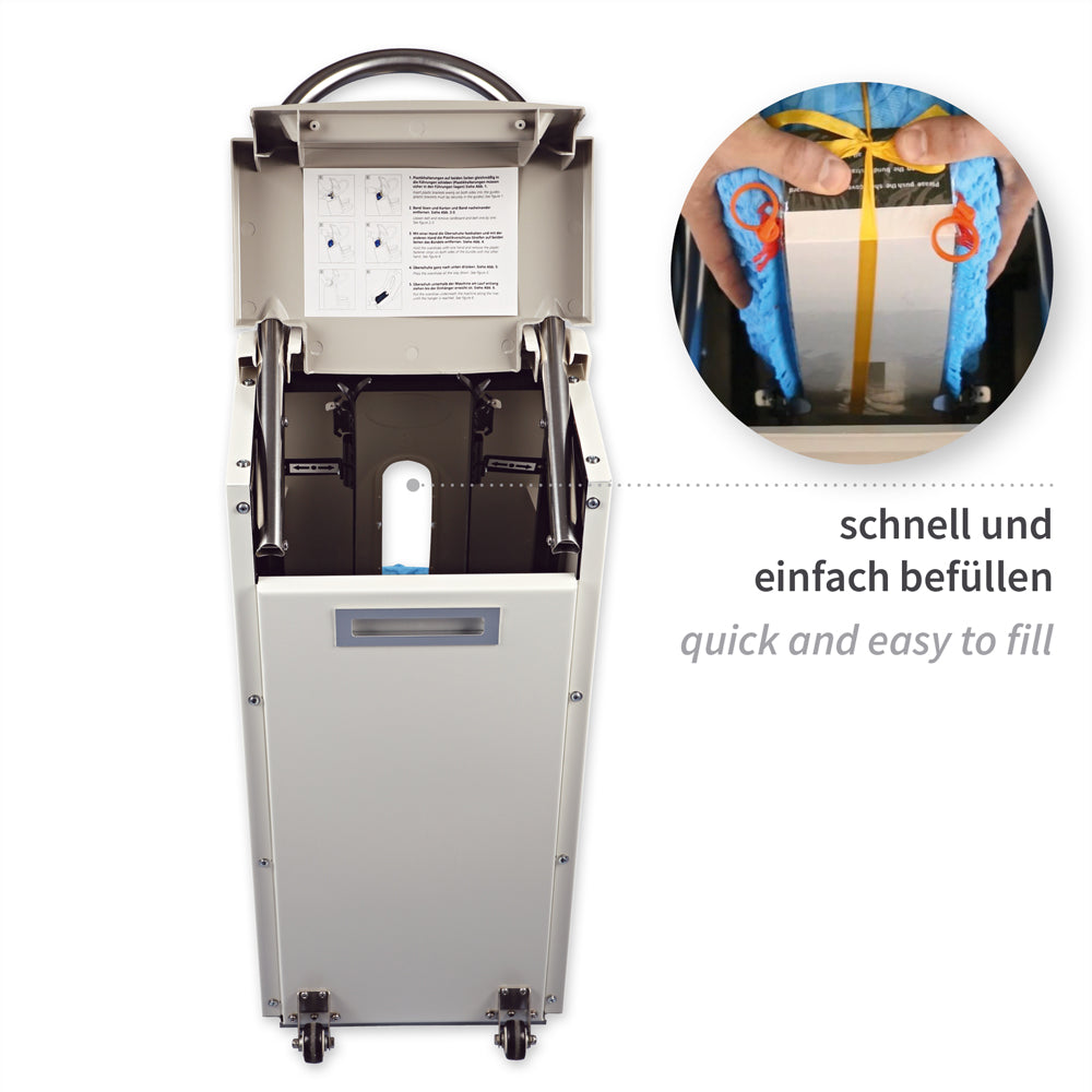 Überschuhspender Hygomat Comfort - weiß-grau