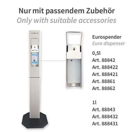Desinfektionssäule | Edelstahl - silber