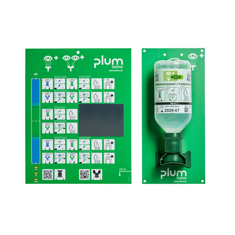 Plum Augenspülstation mit 500 ml 0,9% Natriumchlorid - transparent