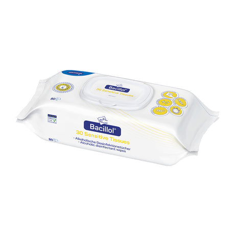 Hartmann Bacillol® 30 Sensitive Tissues, Alkoholische Desinfektionstücher - weiß