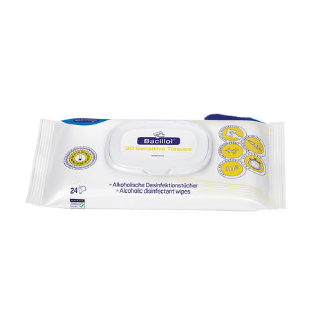 Hartmann Bacillol® 30 Sensitive Tissues, Alkoholische Desinfektionstücher - weiß