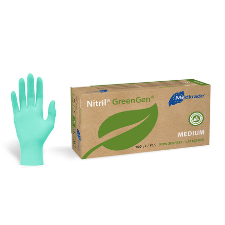 Meditrade Nitril® GreenGen® Nitrilhandschuhe | biologisch abbaubar - grün