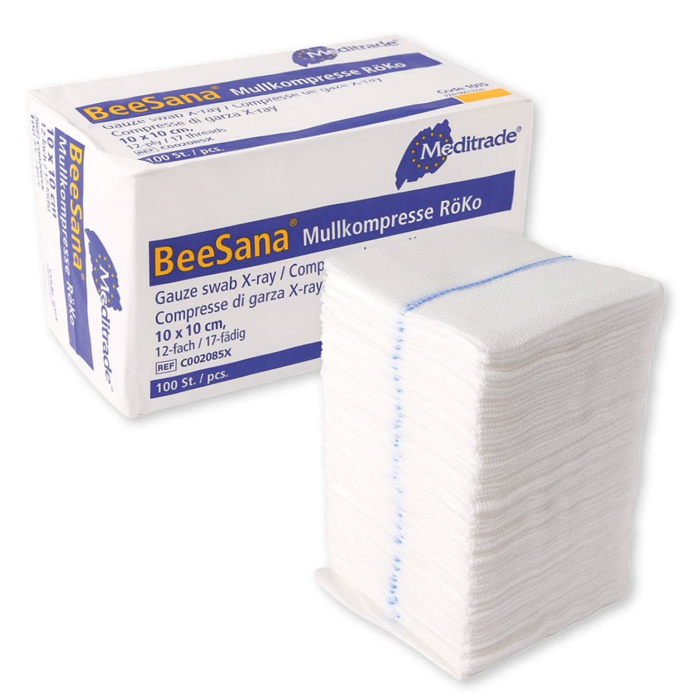 Meditrade BeeSana® Mullkompresse RöKo, unsteril - weiß