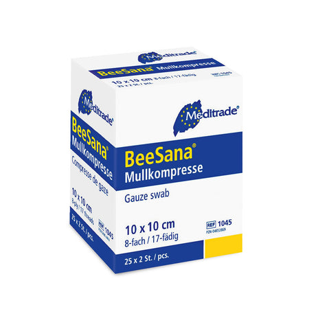 Meditrade BeeSana® Mullkompresse, steril - weiß