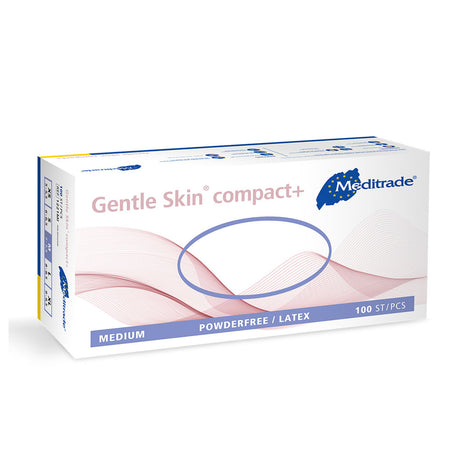 Meditrade Gentle Skin® compact+ Untersuchungshandschuhe | Latex, puderfrei - natur