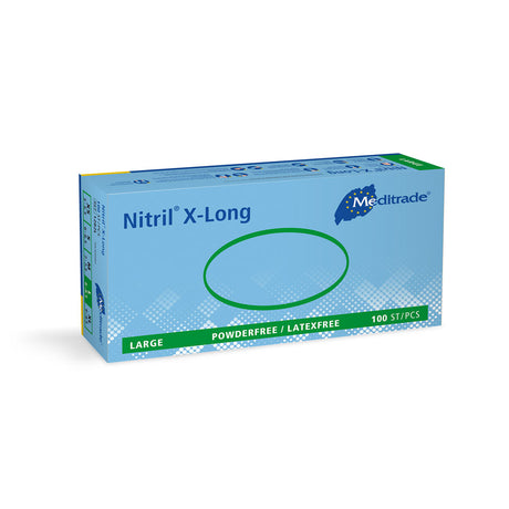 Meditrade Nitril® 3000 X-Long Blue Untersuchungshandschuhe | puderfrei - blau