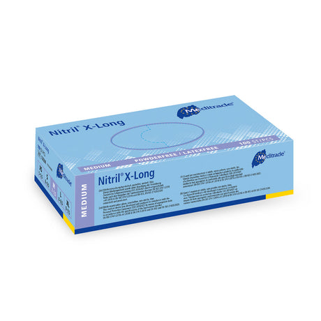 Meditrade Nitril® 3000 X-Long Blue Untersuchungshandschuhe | puderfrei - blau