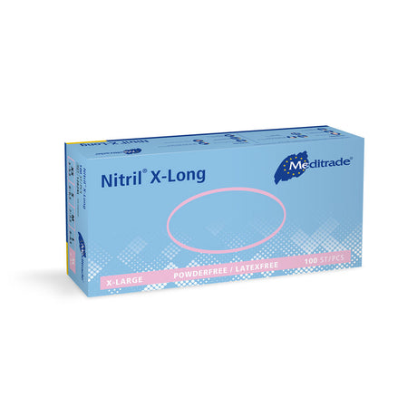 Meditrade Nitril® 3000 X-Long Blue Untersuchungshandschuhe | puderfrei - blau