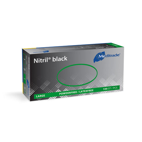 Meditrade Nitrile black Untersuchungshandschuhe | puderfrei - schwarz