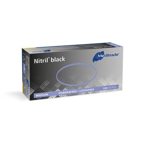 Meditrade Nitrile black Untersuchungshandschuhe | puderfrei - schwarz