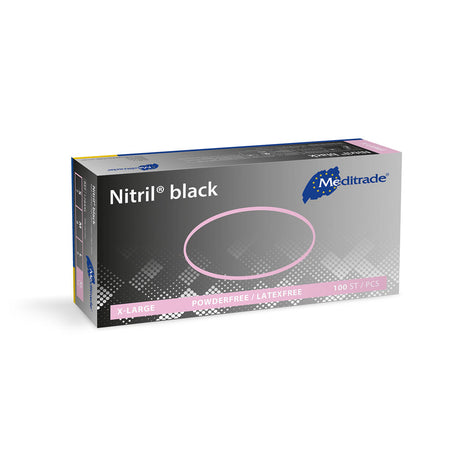 Meditrade Nitrile black Untersuchungshandschuhe | puderfrei - schwarz