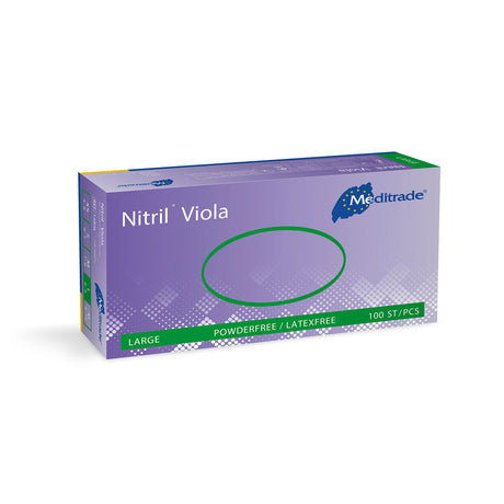 Meditrade Nitril Viola Untersuchungshandschuhe | puderfrei - blau
