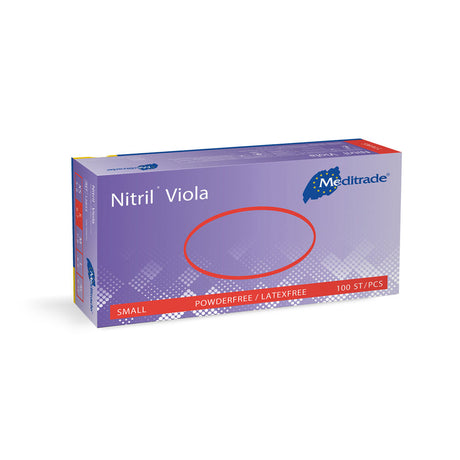 Meditrade Nitril Viola Untersuchungshandschuhe | puderfrei - blau