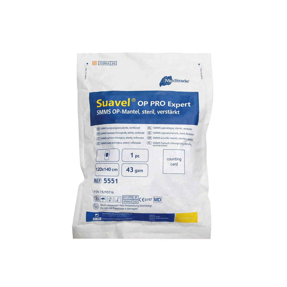 Meditrade OP-Kittel Suavel® OP PRO Expert | SMMS, steril - blau